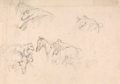 Estudo dos Cavalos que Transportam os Vitelos de Costas de Sawrey Gilpin