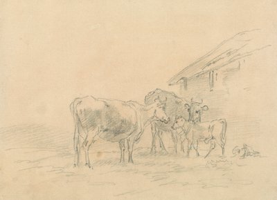 Duas Vacas e um Bezerro de Sawrey Gilpin