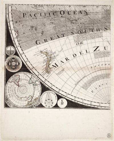Um novo e correto mapa do mundo (secção), c.1774 (gravura a cores) de Sayer & Bennett