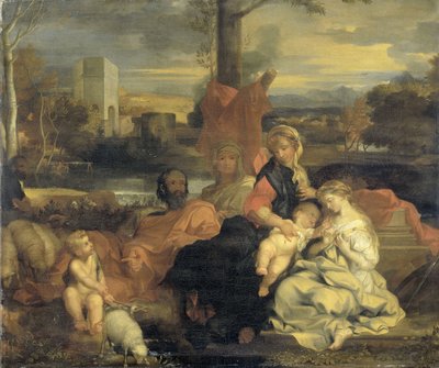 O Casamento Místico de Santa Catarina de Sébastien Bourdon (follower of)