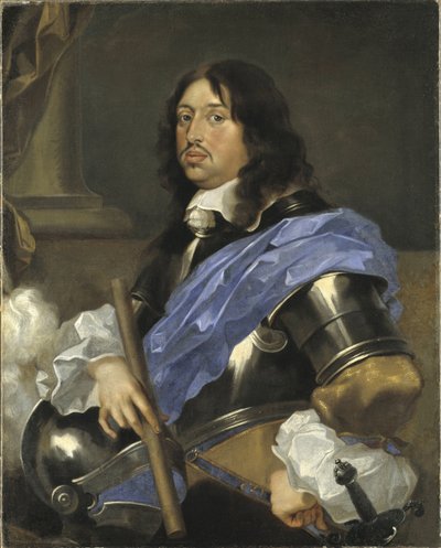 Charles X Gustav King of Sweden - Retrato do Rei Charles X Gustav da Suécia (1622-1660), de Bourdon, Sebastien (1616-1671). Óleo sobre tela. Tamanho: 102x82 cm. Nationalmuseum Estocolmo de Sébastien Bourdon