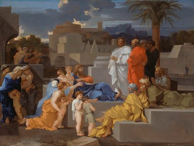 Cristo recebendo as crianças de Sébastien Bourdon