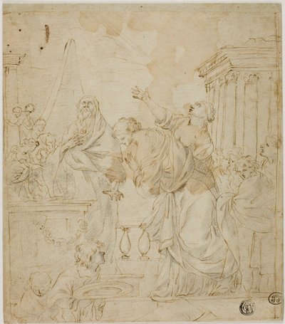 Sacrifício da filha de Jefté de Sébastien Bourdon