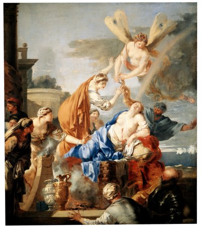 A morte de Dido, c1637-c1640 de Sébastien Bourdon