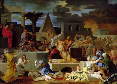 O Massacre dos Inocentes (óleo sobre tela) de Sébastien Bourdon
