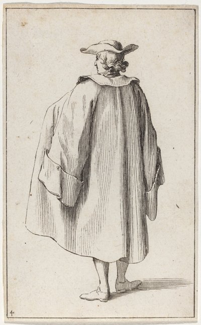 Homem em pé visto por trás de Sébastien Le Clerc the elder