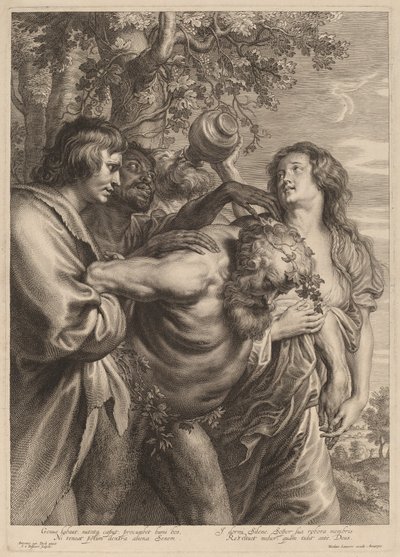 Sileno bêbado de Schelte Adams Bolswert after Sir Anthony van Dyck