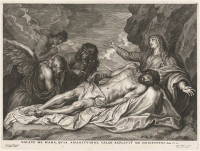 Virgem Apoiando o Cristo Morto de Schelte Adams Bolswert after Sir Anthony van Dyck
