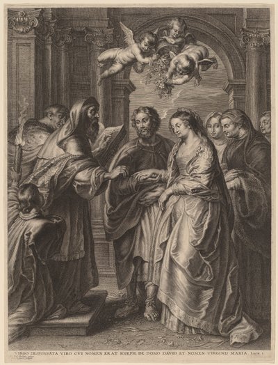 O Casamento da Virgem de Schelte Adams Bolswert after Sir Peter Paul Rubens