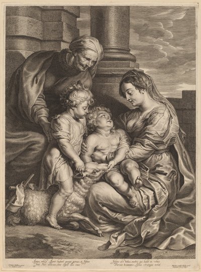 A Virgem e o Menino com Santa Ana e São João de Schelte Adams Bolswert, after Sir Peter Paul Rubens