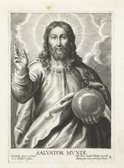 Antes de Cristo als Salvatore Salvatore Mavandi (Título no Objeto) de Schelte Adamsz. Bolswert