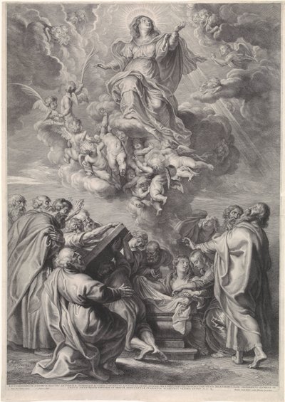 Ascensão de Maria com os Apóstolos de Schelte Adamsz. Bolswert