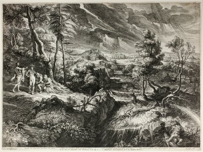 Paisagem com Filemon e Baucis, de Large Landscapes de Schelte Adamsz. Bolswert