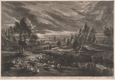 Paisagem com Ovelhas, de As Pequenas Paisagens de Schelte Adamsz. Bolswert