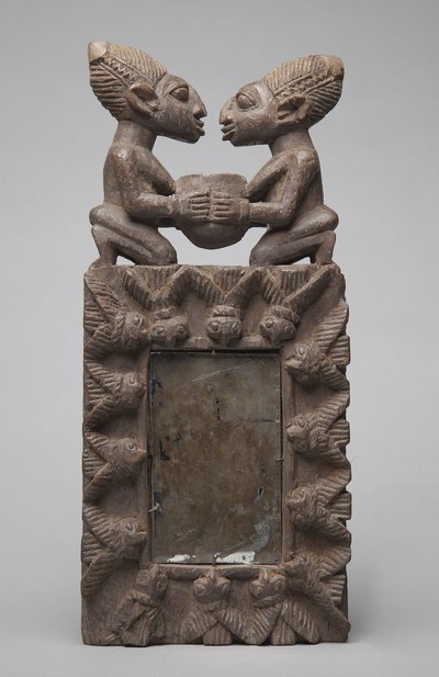 Mala de Yoruba Mirror (madeira) de School African