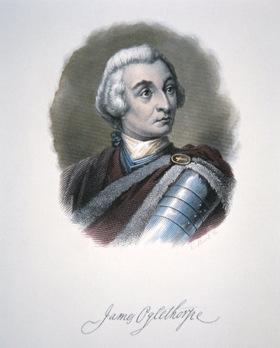 James Edward Oglethorpe (cor litho) de School American