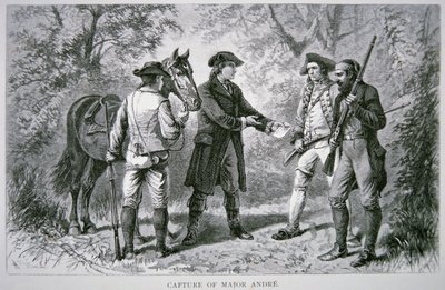 A captura do Major John Andre (litho) de School American