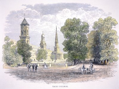 Universidade de Yale, New haven, Connecticut (cor litho) de School American