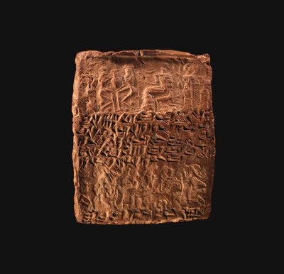 Caixa do comprimido cuneiforme impressa com quatro selos cilíndricos, século 20 a 19 aC (argila) de School Assyrian