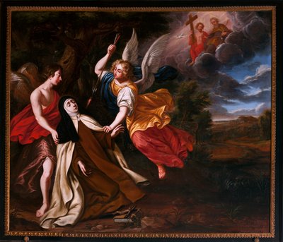 Ecstasy de Santa Teresa. 1692 (pintura) de School Belgian