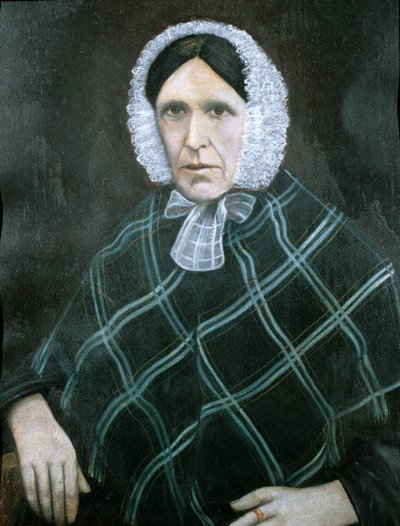 Retrato em estanho de Rhyd-y-Car ou Colliers Row, meados do final do século XIX (pintura a óleo) de School British