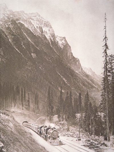 Canadian Pacific Railway Train, c.1925 (foto a p/b) de School Canadian