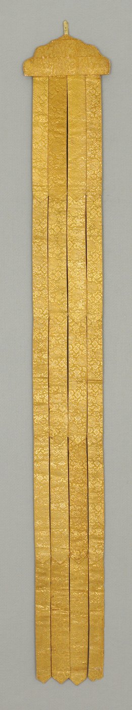 Banderole/Temple Hanging, c.18 Century (Brocado de seda) de School Chinese