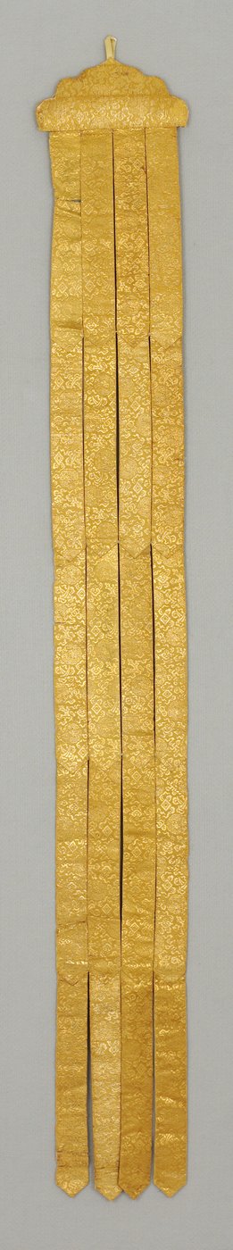 Banderole/Temple Hanging, c.18 Century (Brocado de seda) de School Chinese