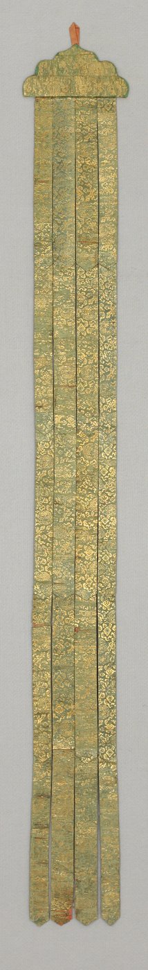 Banderole, c.18 Century (Brocado de seda) de School Chinese