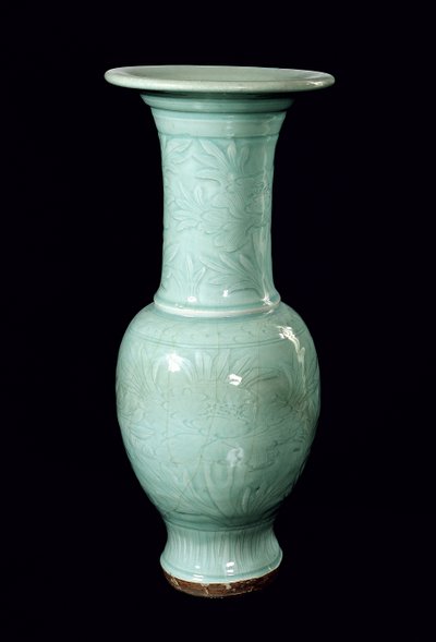 Vaso de Celadon, Yuan Dynasty (1260-1368) (cerâmica) de School Chinese