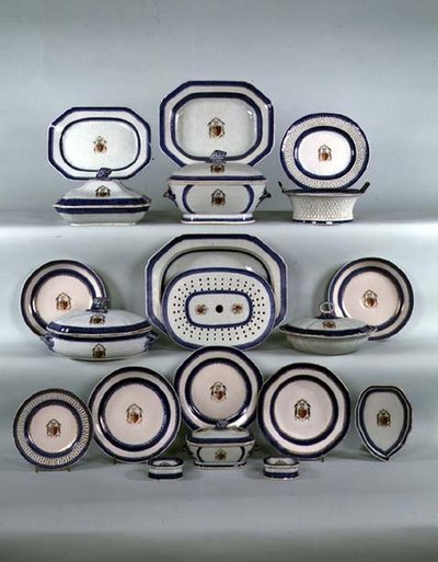 Serviço de Jantar de Exportação Chinês, c.1790 (cerâmica) de School Chinese