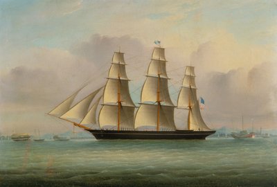 Navio Clipper "Sea Witch" (óleo sobre tela) de School Chinese