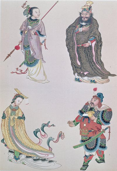 Heróis e heroínas da História da China, incluindo a Imperatriz Wu de School Chinese