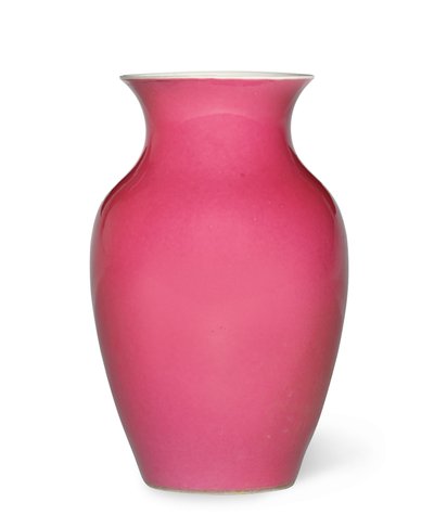 Vaso oco (cerâmica esmaltada em rosa rubi) de School Chinese