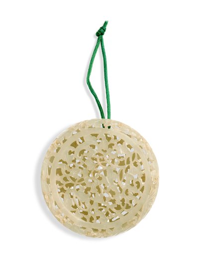 Perfume circular reticulado de duas artes (jade branco) de School Chinese