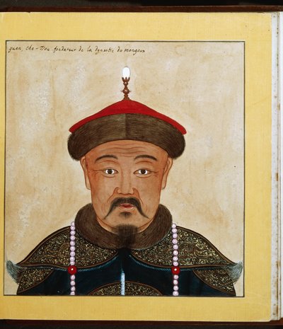 O Grande Kublai Khan (1215-1294), civilização chinesa de School Chinese