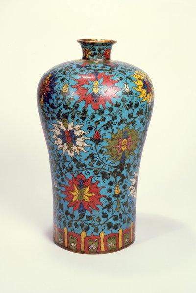 Vaso (esmalte cloisonne) de School Chinese