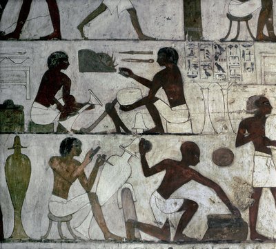Luxor Tebas: Necrópole dos Nobres, Túmulo de Rekhmire, artesãos. de School Egyptian