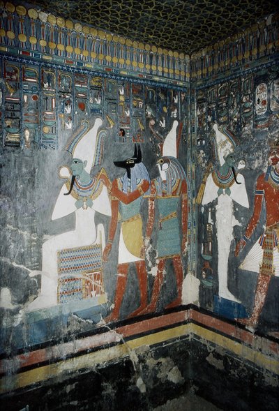 Luxor, Tebas: Vale dos Reis, túmulo de Horemheb (-1343 - -1314), faraó egípcio, no qual aparece a deusa Ísis. de School Egyptian