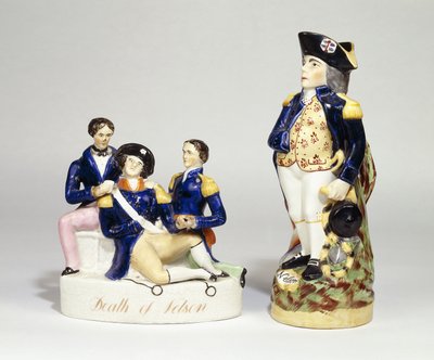 Um grupo de retratos em Staffordshire da morte de Nelson de School English
