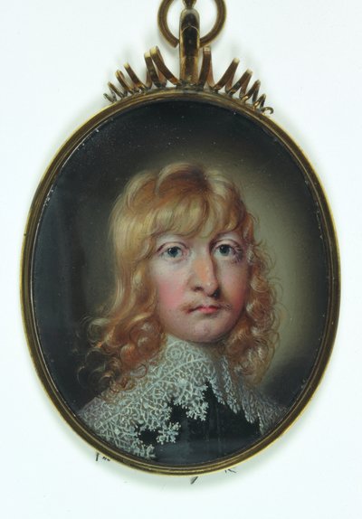 Um cavalheiro chamado William Cavendish (aguarela em marfim) de School English