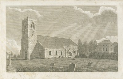 Igreja Blymhill: gravura de School English