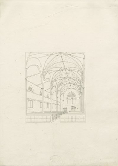Burton-upon-Trent - Igreja da Santíssima Trindade: desenho, nd [ 1820] (desenho) de School English