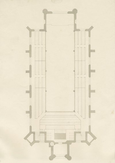 Burton-upon-Trent - Igreja da Santíssima Trindade: desenho, nd [?1820s] (desenho) de School English
