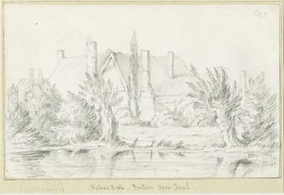 Burton-upon-Trent - Nether Hall: desenho a lápis, nd [?19 cent] (desenho) de School English