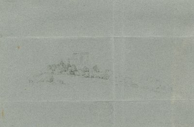 Igreja do Castelo - Castelo do Stafford: desenho a lápis, nd [?19 cent] (desenho) de School English