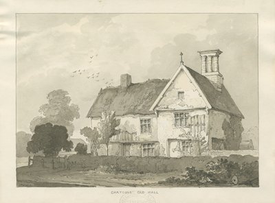 Chatcull Old Hall: caneta e desenho de lavagem de School English