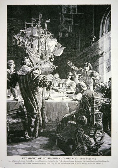 Cristóvão Colombo e o ovo (litho) de School English
