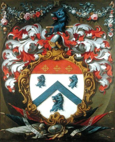 Brasão de Armas de Sir Christopher Wren (1632-1723) de School English