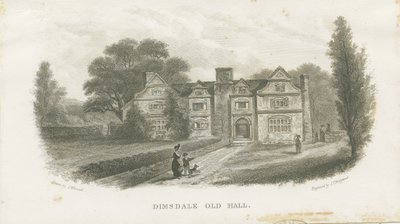 Dimsdale Old Hall: gravura (vinheta), nd [?19 cent] (impressão) de School English